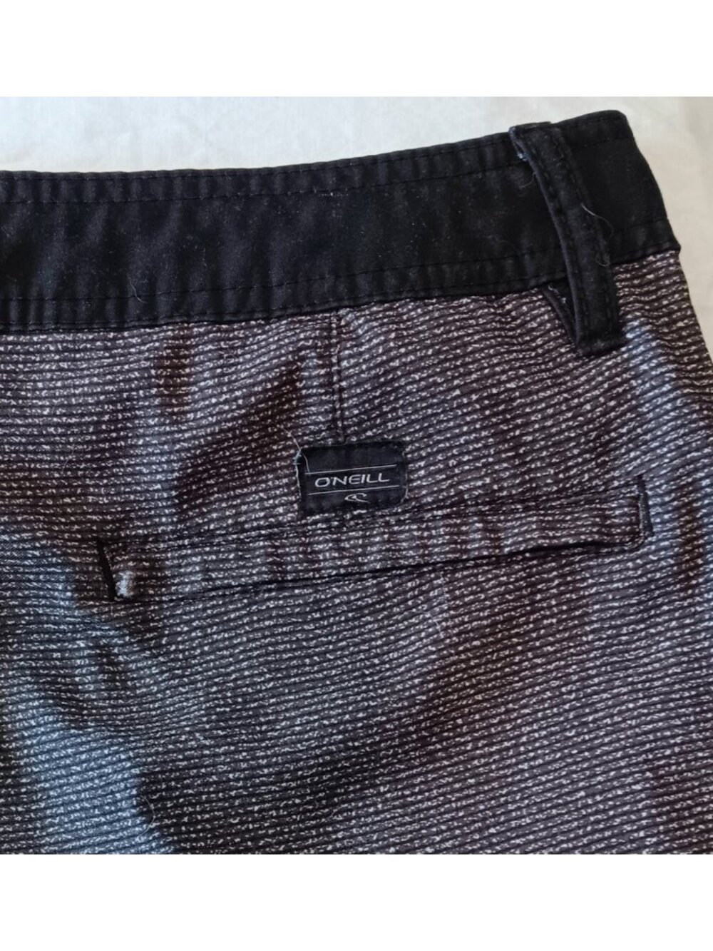 O'Neill Hybrid Board Shorts 32 Gray Black Zipper Pockets Men's Swimsuit - Picture 3 of 13